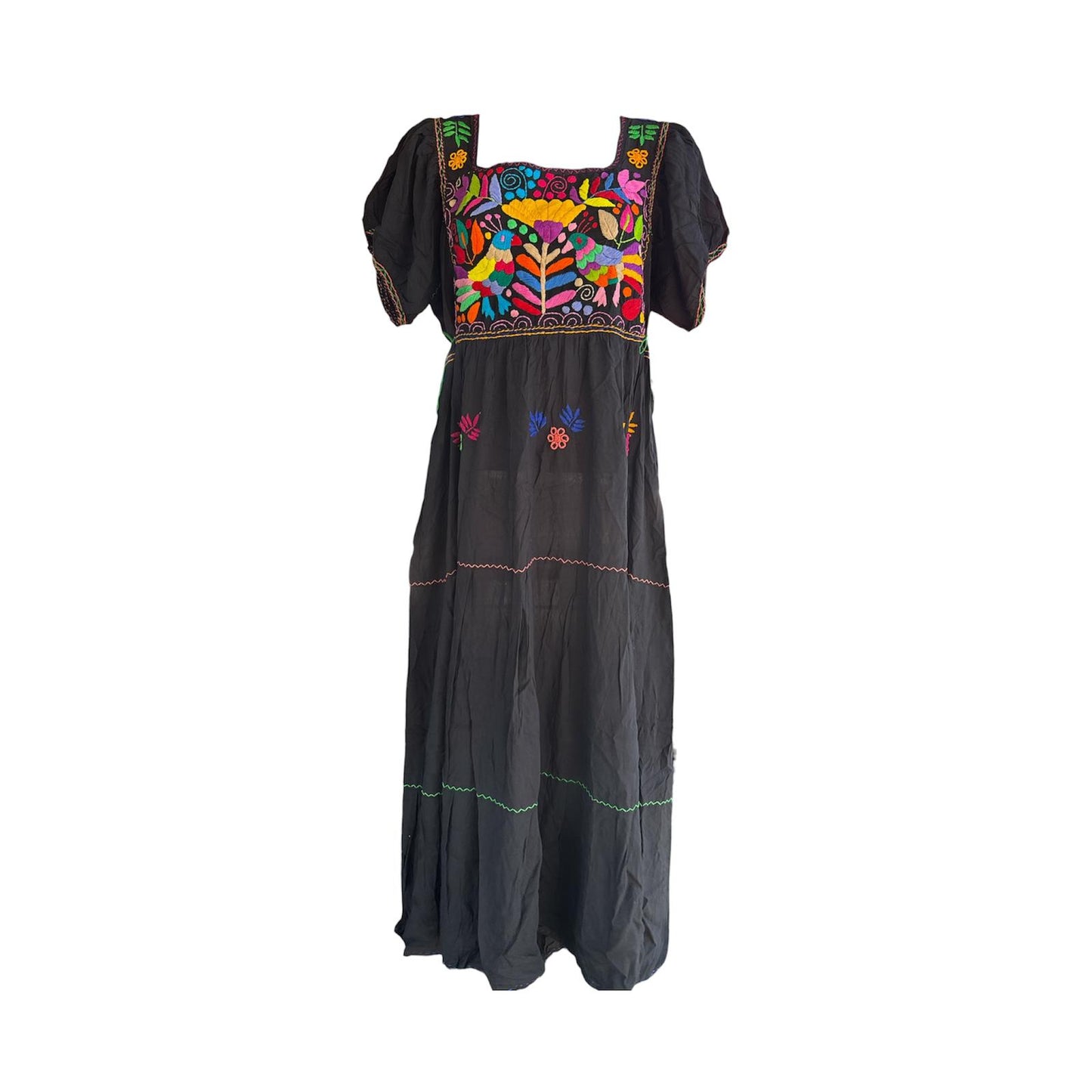 Maxi Dress- Hand embroidery Mexican Dress