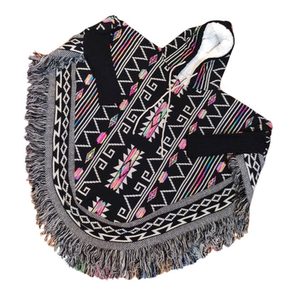 Mexican Poncho With Sleeves and hoodie