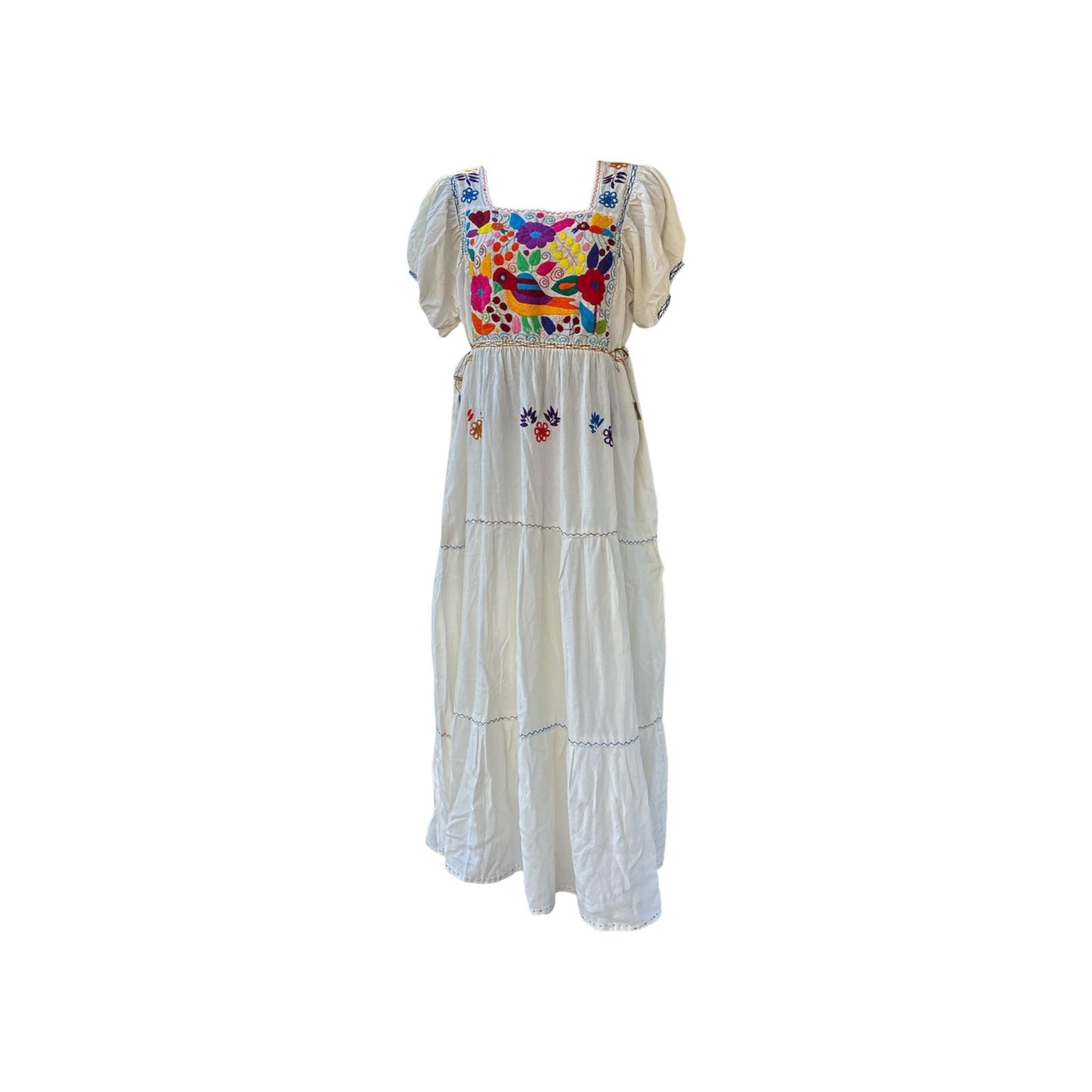 Maxi Dress- Hand embroidery Mexican Dress
