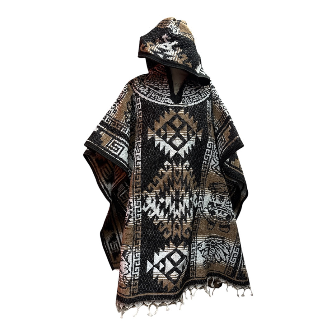 Mexican Poncho With hoodie