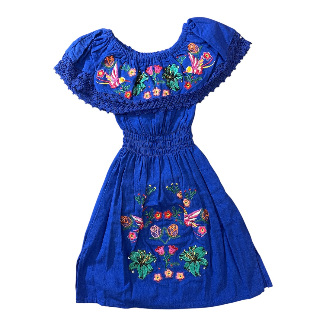Girls Campesina Mexican Embroidered Dress