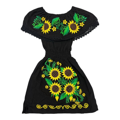 Girls Campesina Mexican Embroidered Dress
