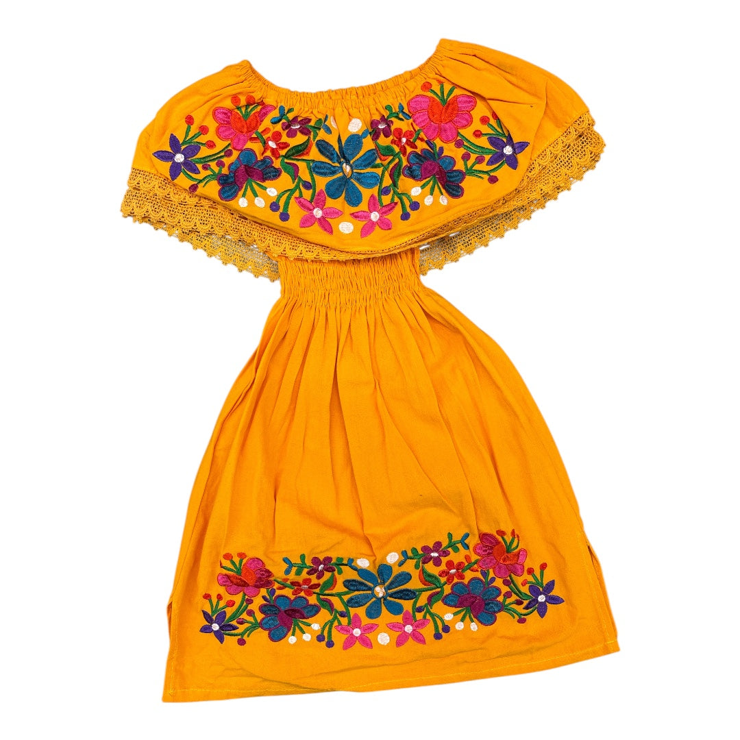 Girls Campesina Mexican Embroidered Dress