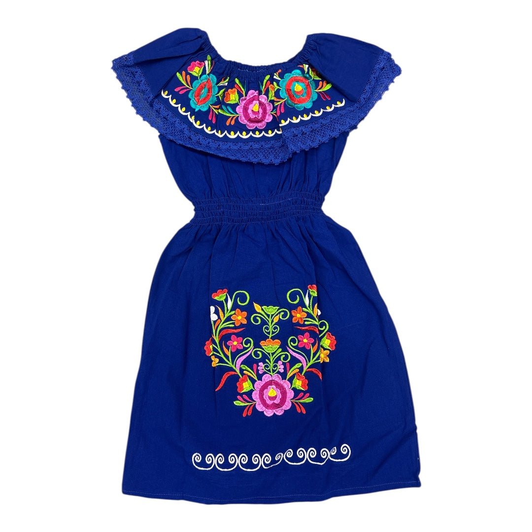 Girls Campesina Mexican Embroidered Dress