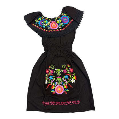 Girls Campesina Mexican Embroidered Dress
