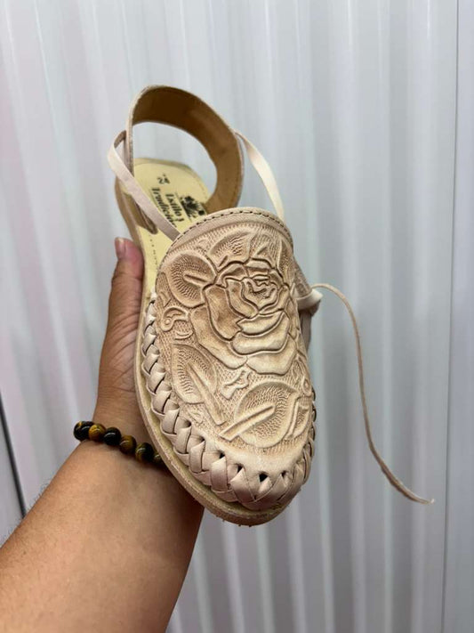 Rose Lace up Huaraches