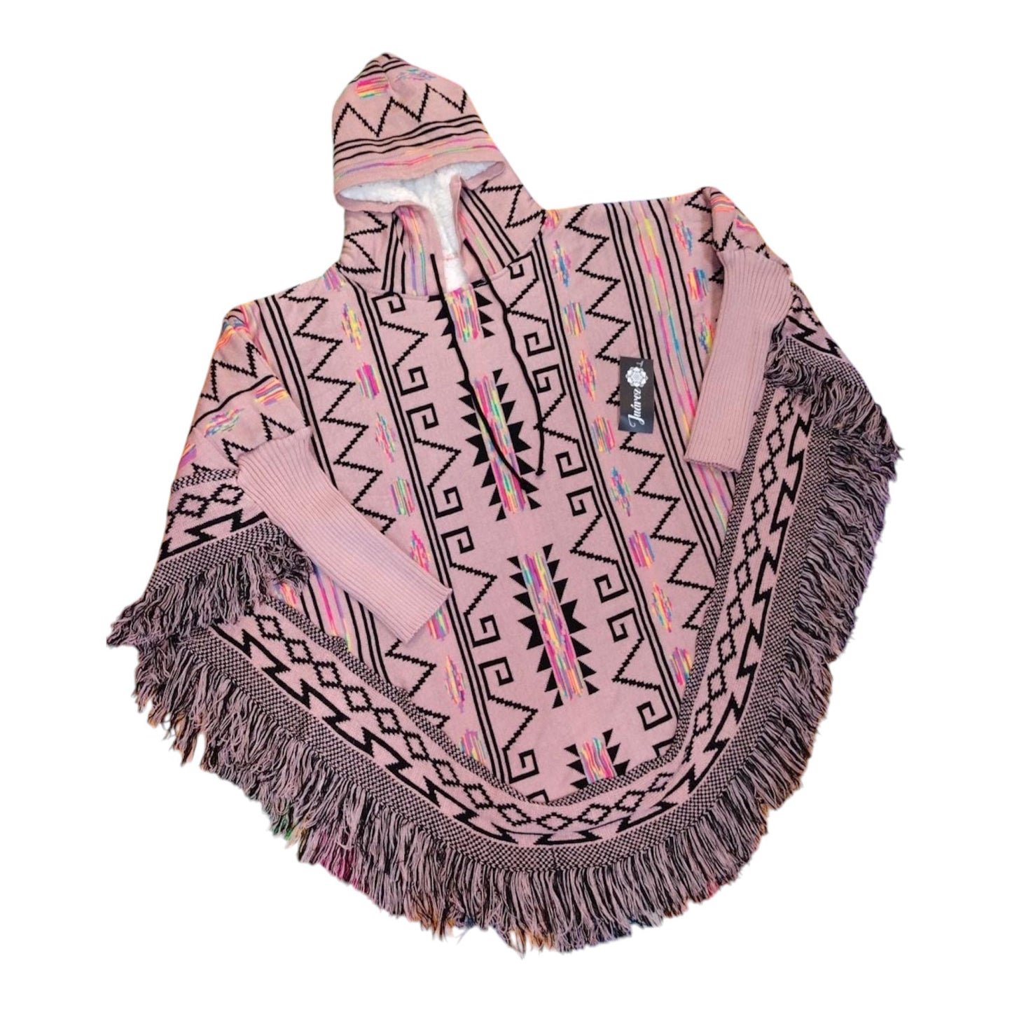 Mexican Poncho With Sleeves and hoodie