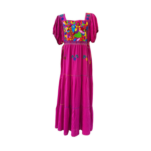 Maxi Dress- Hand embroidery Mexican Dress